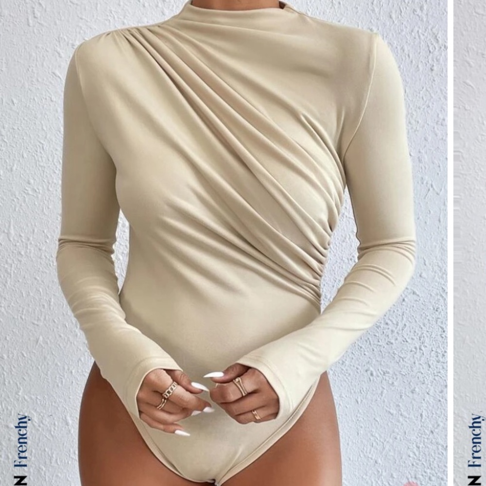 Ruched slim fit bodysuit